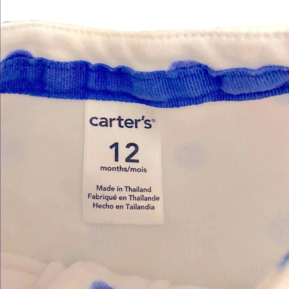 Carter’s 12 Month Button Short Sleeve - Picture 3 of 5